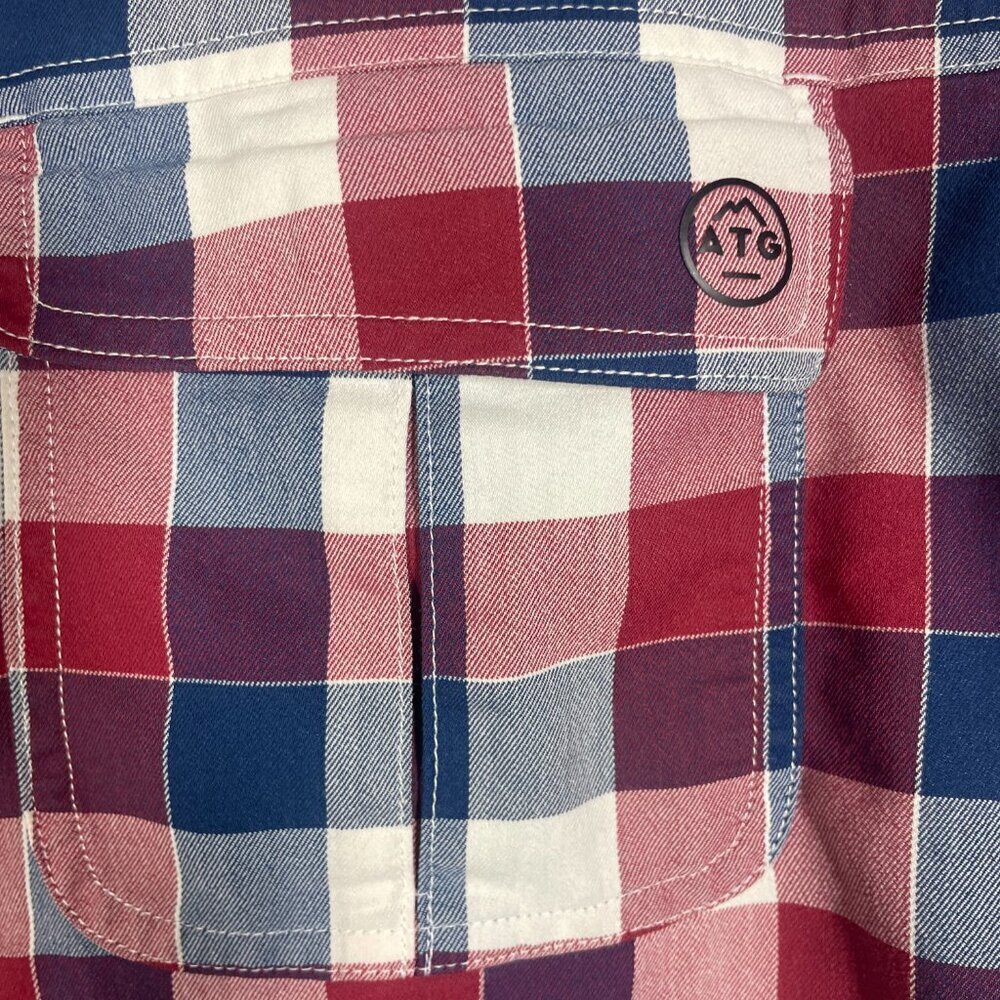 Wrangler ATG Shirt Men's L All Terrain Gear Short Sleeve Button-Up Zip Pocket! - Picture 3 of 6